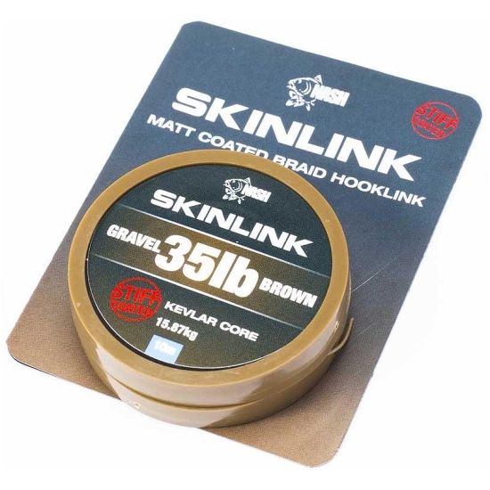 NASH plecionka w otulinie SKINLINK STIFF 35LB GRAVEL 10m